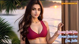 AI ArT Lookbook Isha's Fashion Style-Beachside Elegance MuseSerene Beaches, Goa, India️