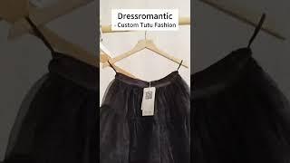 Black Tulle Skirt, Ruffle Tutu Skirt by Dressromantic #tulleskirt #weddingoutfit #blackoutfits