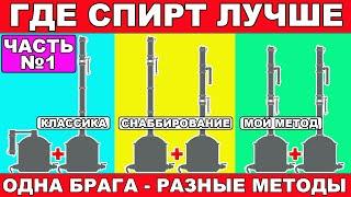 ГДЕ БУДЕТ КАЧЕСТВЕННЕЕ СПИРТ? ГХ АНАЛИЗЫ. БРАГА ОДНА,А МЕТОДЫ ПОЛУЧЕНИЯ СПИРТА РАЗНЫЕ.ЧАСТЬ №1 АНОНС