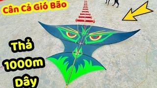 Thả Hết 500m Cho Diều 3m Cú Bẹn Cùng Sáo Hoà Còi D50 11 Quả Kêu Vang Trời