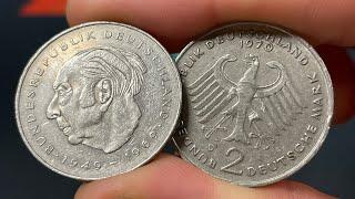 1970 Germany 2 Mark Coin • Theodor Heuss • Values, Information, Mintage, History, and More