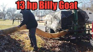 13 hp Billy goat leaf loader