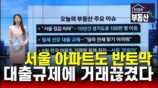 서울 아파트 거래량도 반토막. 거래 끊긴 부동산 시장, 집값 상승세 꺽이나?