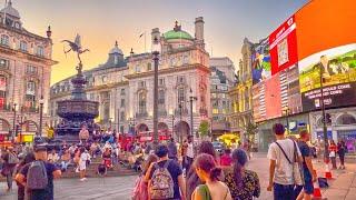 A Beautiful Dusk Evening Walk in Central London  4K HDR Binaural