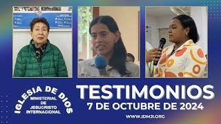 Testimonios 7 de octubre de 2024   Iglesia de Dios Ministerial de Jesucristo Internacional