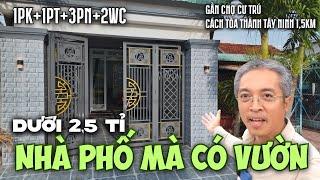 Vẻ đẹp căn nhà lầu lửng 225m2 gần Tòa Thánh Tây Ninh kế đại lộ 6 làn xe. Nhà xây mới đất đô thị 100%