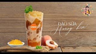 Hướng Dẫn Cách Làm Công Thức Pha Chế Đào Sữa Hoàng Kim | Vinbar #vinbar #congthucphache #xuhuong