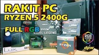 RYZEN 5 2400G Asrock B450M STEEL LEGEND RGB 16GB SSD M.2 NVME Gaming PC Build 2020 (Indonesia)