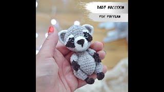 REVIEW: Amigurumi Teddy Raccoon (3.5") CROCHET PATTERN | Crochet mini toy | Miniature animals toy