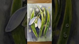 ПОДСНЕЖНИКИ / АКВАРЕЛЬ /SNOW FLOWERS/WATER COLOR PAINTING /