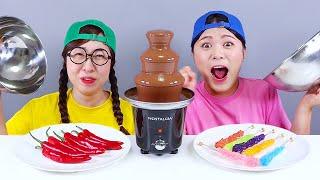 Chocolate Fondue Challenge DONA Mukbang