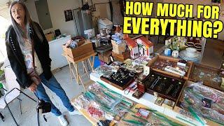 BUYING IT ALL AT A GARAGE SALE!