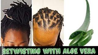 Retwisting W/Aloe Vera As Gel Alternative + Wash Routine #nogel