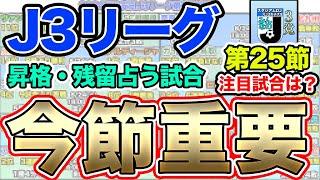 【J3リーグ】第25節のカードを見てみよう！昇格・残留を占う2試合！？要注目カードは？