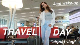 TRAVEL DAY VLOG : 4am wake-up, airport snacks, flying to Maine!