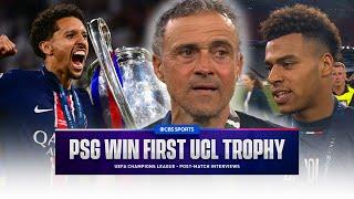 "My daughter is ALWAYS WITH US" Enrique on PSG VICTORY  | "I'm living MY DREAM" Doué on UCL FINAL 