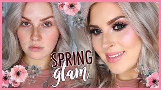 SPRING GLAM MAKEUP  Chit Chat Get Ready With Me!