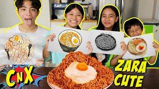 24 JAM KE RUMAH ZARA CUTE LAGI ! CHALLENGE GAMBAR PALING BAGUS BOLEH MAKAN ! Vlog CnX Adventurers