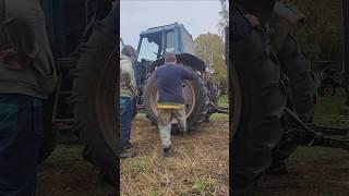 СНИМАЕМ КОЛЕСО С ТРАКТОРА #трактор #мтз