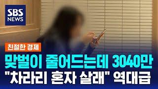 맞벌이 줄어드는데 3040만…"차라리 혼자 살래" 역대급 / SBS / 친절한 경제