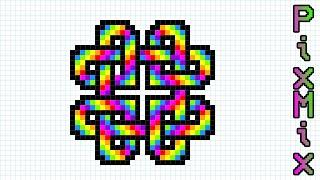 Рисуем по клеточкам красивый крест. We draw a beautiful cross on the cells.