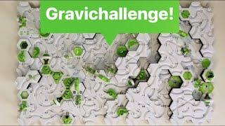 Gravitrax Challenge: Red marble rides EVERY hexagon between Start and Finish! No rails/levels etc.!