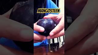 Inside the purple mangosteen 🫐#fruit #borahae