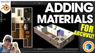 Architectural Modeling in Blender Part 4 - Adding MATERIALS to Your Model!