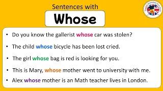 Sentences with Whose, Whose in a Sentence, Example Sentences about Whose #sentences #grammar