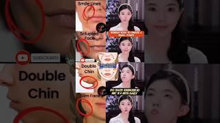 Korean Yoga To Create a Small V-Face | Anti-Aging Yoga  #yoga #wrinkles #face #shorts