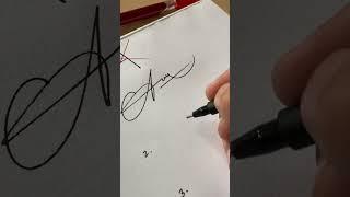 How to sign the letter A?️