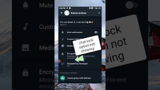 WhatsApp chat lock | whatsapp new update chat lock #new #newfeatures #whatsappupdate #chatlock