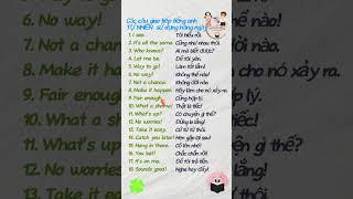 Câu giao tiếp tiếng anh thông dụng, sử dụng hàng ngày.#tienganhgiaotiep #tienganhtreem #tienganh