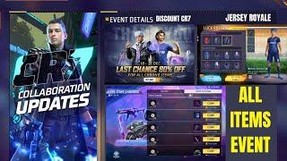 CR7 COLLABORATION UPDATE | CR7 COLLAB WITH FREE FIRE END | CRISTIANO RONALDO EVENT | JERSEY ROYAL FF