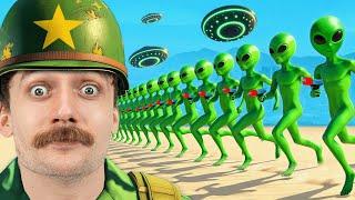 100 Players vs Alien Invasion in GTA