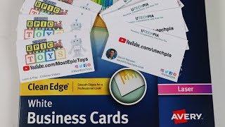 How to Print Business Cards at Home! DEMO & REVIEW: Avery Clean Edge Business Cards