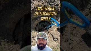 Two years of flushable wipes clogged up this customer’s pipes #shorts