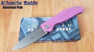 KOMORAN LINERLOCK PINK G10 HANDLE GRAY TITANIUM D2 TOOL STEEL FOLDING KNIFE 013