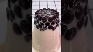 Making boba bubble milk tea pudding jelly