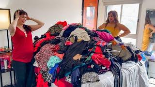 she decluttered HALF her crowded closet this is how you declutter clothes!