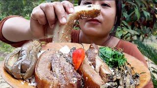 SMOKED PORK FATS With AXONE,NAPA | HEAVY MEAL|| NAGA NORTHEAST MUKBANG