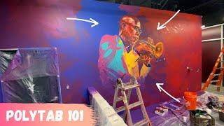 How to paint and install a Polytab / Mural cloth Tutorial