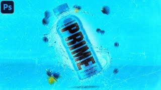 Photoshop poster design for energy drink Prime (KSI Logan Paul)