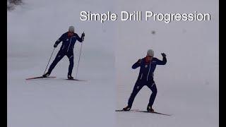 How to Cross Country Ski: V1/ Off set skate ski technique