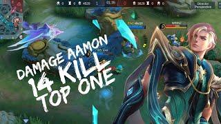 14 KILL AAMON REAL DAMAGE BRO #shorts #short #mlbb #mobile #shortvideo #shortsvideo