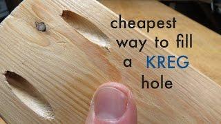 How to ● Cheapest Way to Fill a KREG JIG pocket hole