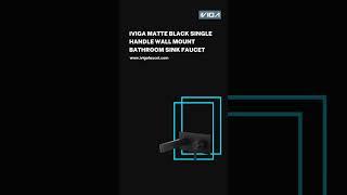 iVIGA Matte Black Single Handle Wall Mount Bathroom Sink Faucet Review | Rough-In Valve Included