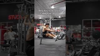 Best Way to do Seated Cable Rows