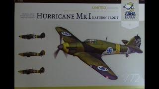 WHATS IN THE BOX. ARMA HOBBY 70025, 1/72; FINNISH HAWKER HURRICANE MK 1. FAF ILMAVOIMAT. REVIEW 149.