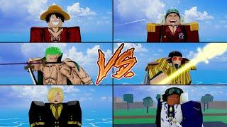 Monster Trio vs Marine Admirals in Blox Fruits